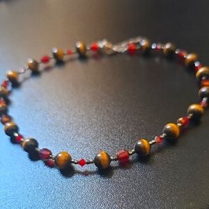 Mary Millsaps Sterling Tiger Eye Choker